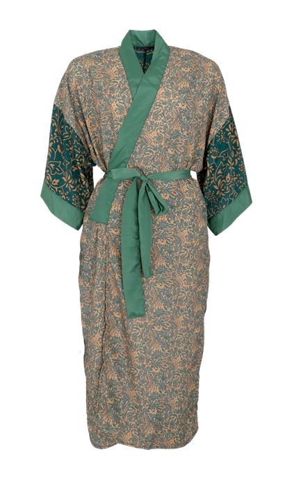 BLACK COLOUR KIMONO, LUNA MULTI GREEN