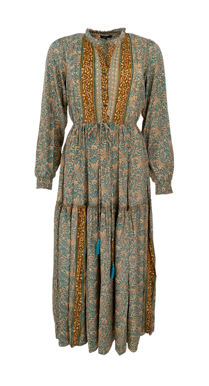 BLACK COLOUR KJOLE, LUNA ROSE BOHO GREEN