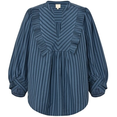 GOSSIA BLUSE, MEE VIBS BLUE STRIPES