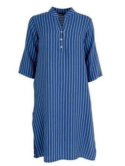 BLACK COLOUR KJOLE, MELINA BLUE STRIPE
