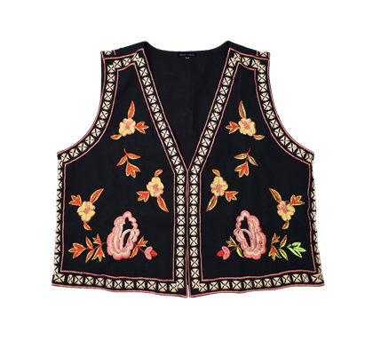 BLACK COLOUR VEST, LULU BLACK