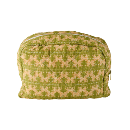 IB LAURSEN TOILETTASKE, 07911-99 GRØN MØNSTRET