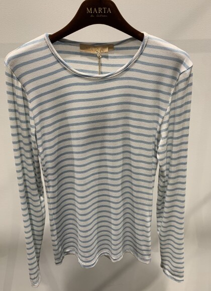 MARTA T-SHIRT, 5353 CELESTE/WHITE