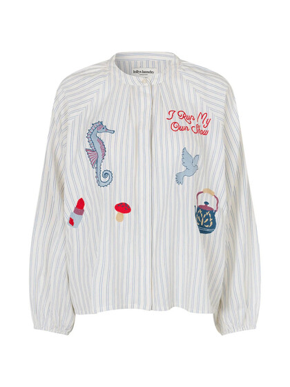 LOLLYS LAUNDRY SKJORTE, HAILEY STRIPE