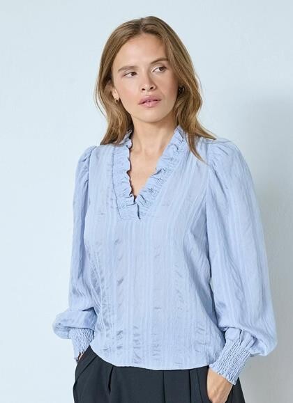 CO' COUTURE BLUSE, KESI PALE BLUE