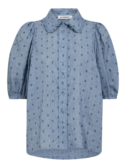 CO' COUTURE SKJORTE, DOTTIE DUSTY BLUE