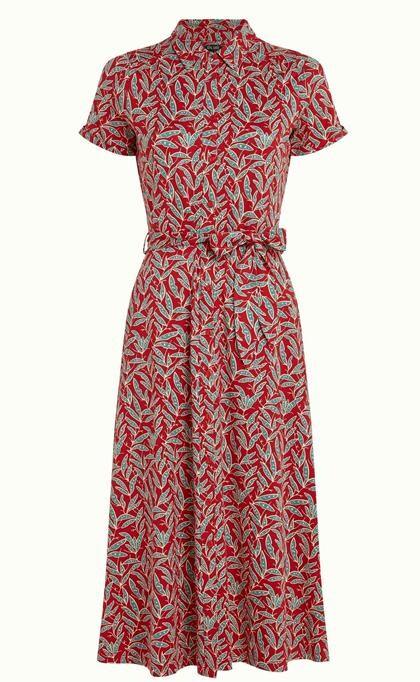 KING LOUIE KJOLE, OLIVE MIDI PEREIRA CHILI RED