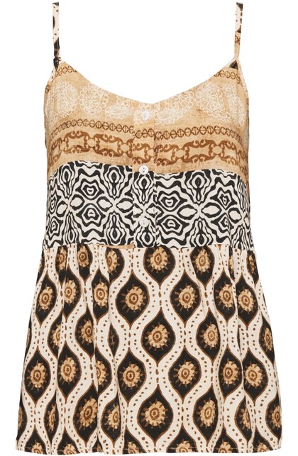 MARTA TOP, 5824 BLACK/BEIGE