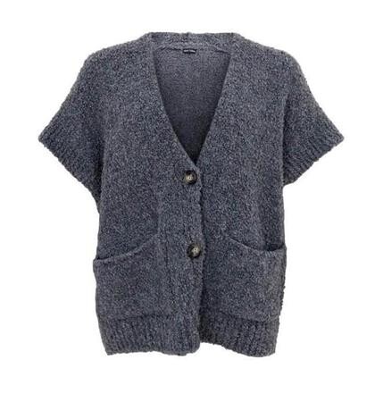 BLACK COLOUR VEST, BESSY GRÅ