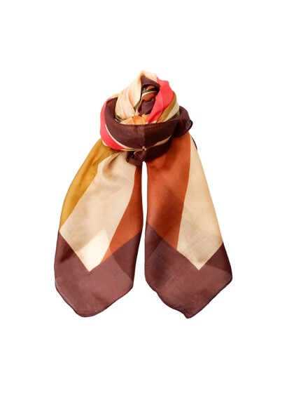 BLACK COLOUR TØRKLÆDE, FARRAGO SILK SCARF GOLDEN
