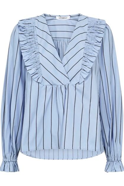 CO' COUTURE BLUSE, IVANA SMOCK FRILL PALE BLUE