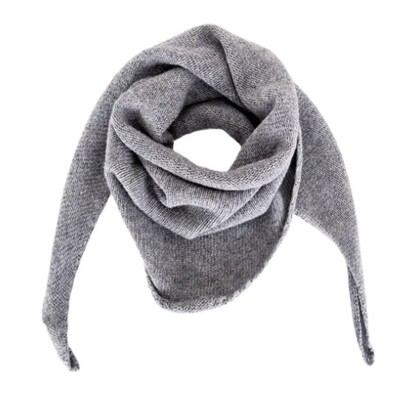 BLACK COLOUR TØRKLÆDE, TRIANGLE KNITTED GREY