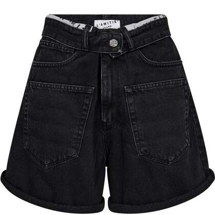 HAUTE L' AMITIE SHORTS, FLIP WAIST BLACK