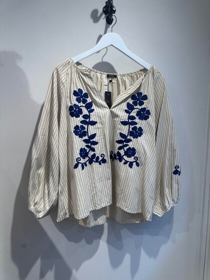 QNUZ  BLUSE, BOHEME COTTON ECRU