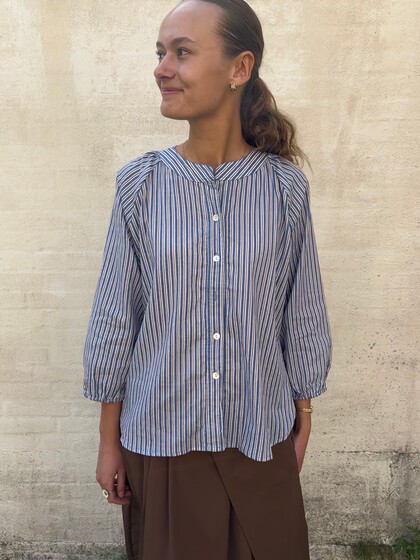 WAUW SKJORTE, SKALL BLUE STRIPE
