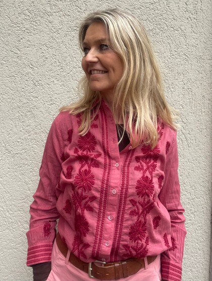 MAISON HOTEL SKJORTE, RINGO FRAMBOISE