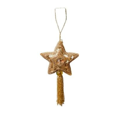 BLACK COLOUR JULEPYNT, TASSEL STAR