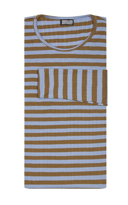 NØRGAARD PÅ STRØGET T-SHIRT, 101 CAMEL/POWDERBLUE