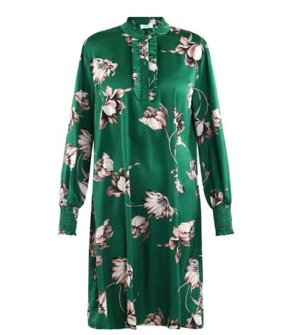 LOVE & DIVINE KJOLE, LOVE876-4 815 GREEN/FLOWER
