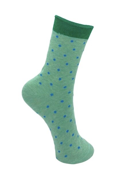 BLACK COLOUR STRØMPER, JO DOTTED SPRING GREEN
