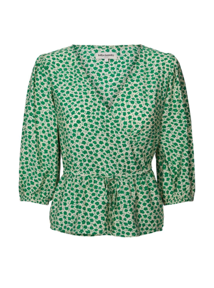 LOLLYS LAUNDRY BLUSE, PETROLINA FLOWER PRINT