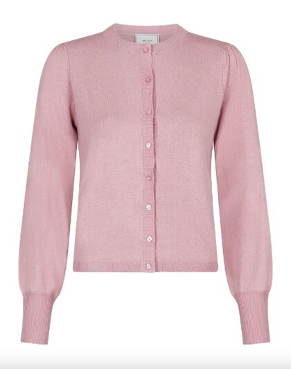 NEO NOIR CARDIGAN, ROSE SOLID KNIT ASH ROSE