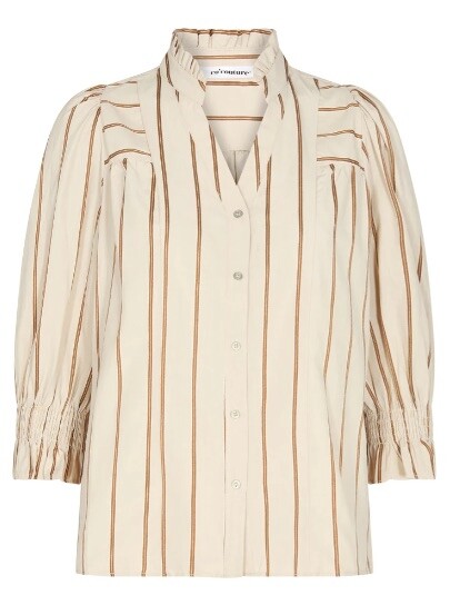 CO' COUTURE SKJORTE, POWDER STRIPE SS POWDER