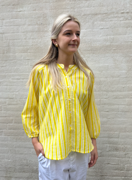 WAUW SKJORTE, SKALL YELLOW STRIPE