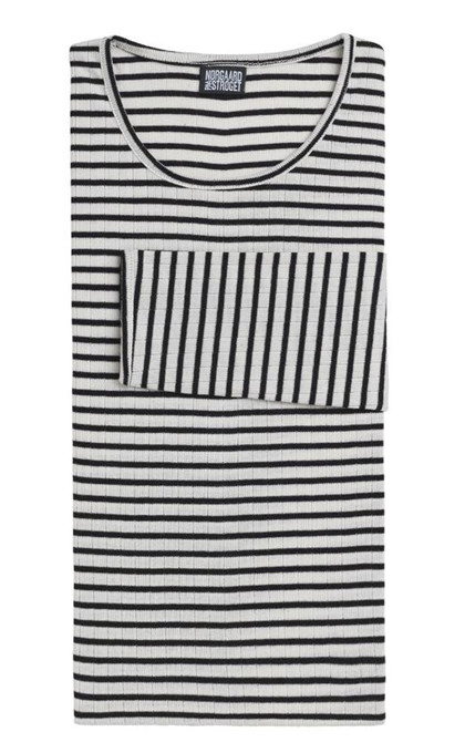 NØRGAARD PÅ STRØGET T-SHIRT, 101 NPS STRIPES ECRU/BLACK