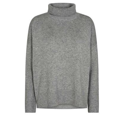 CO' COUTURE STRIK, MAJA ROLL NECK GRÅ MELANGE