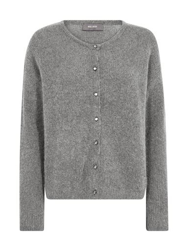 MOS MOSH CARDIGAN, ALMINE KNIT GREY MELANGE 