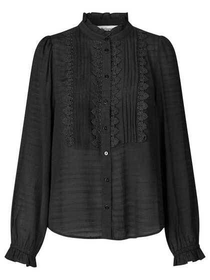 LOLLYS LAUNDRY SKJORTE, ARIEL BLACK