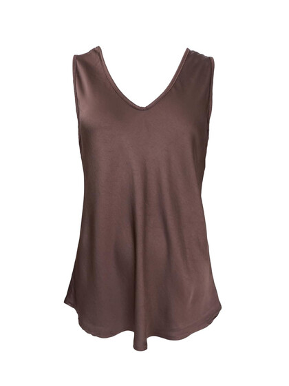 BLACK COLOUR TOP, MABEL DOUBLE V COFFEE
