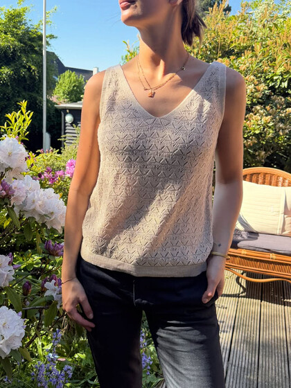 BY LUND TOP SOL STRIK BEIGE