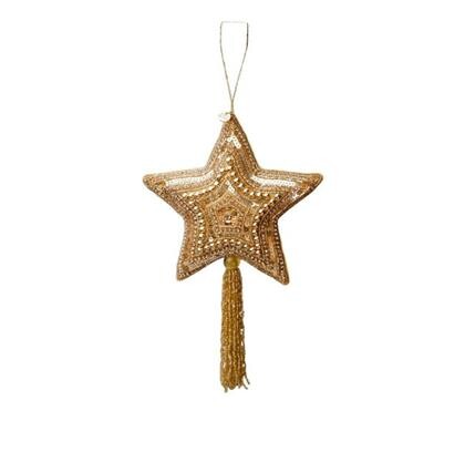 BLACK COLOUR JULEPYNT, XL TASSEL STAR