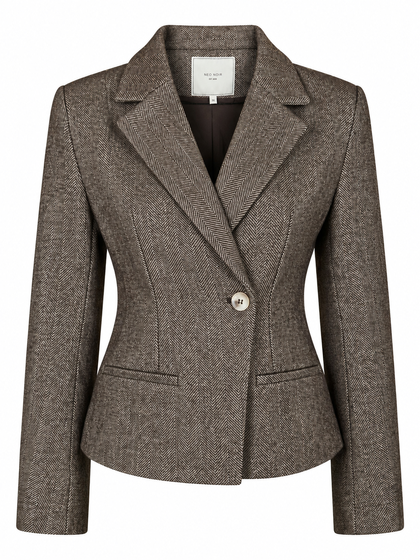 NEO NOIR BLAZER, VALIA HERRINGBONE