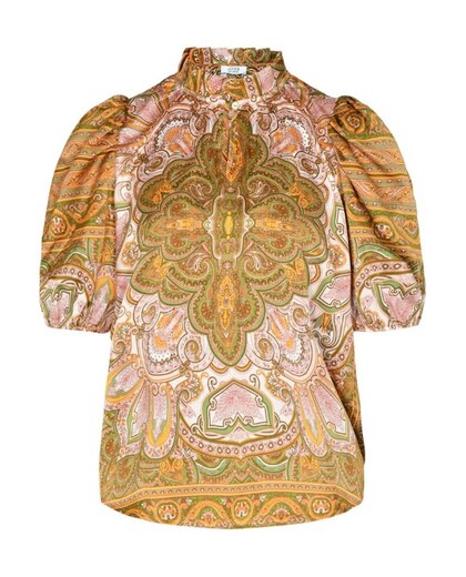 LOVE & DIVINE BLUSE, LOVE910-6 GREEN PAISLEY