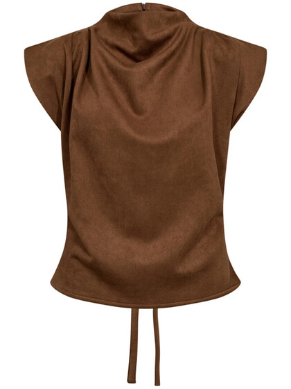 CO´COUTURE TOP, BOBBIE PLEAT SUNTAN