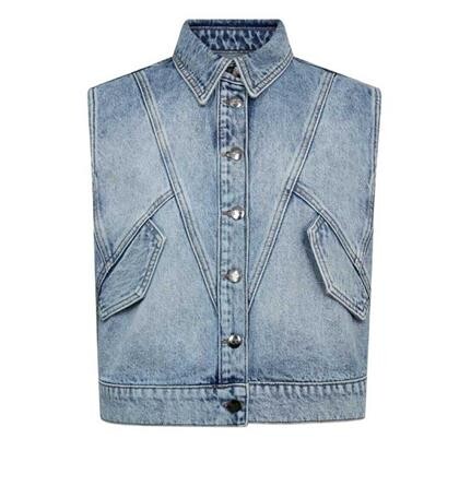 CO´ COUTURE VEST, BOWIE DENIM  FADE DENIM