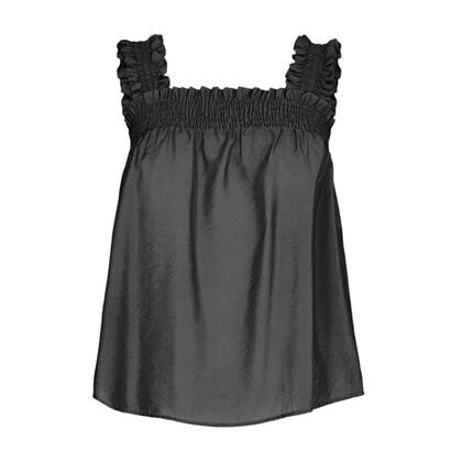 CO' COUTURE TOP, SELMA SMOCK STRAP BLACK