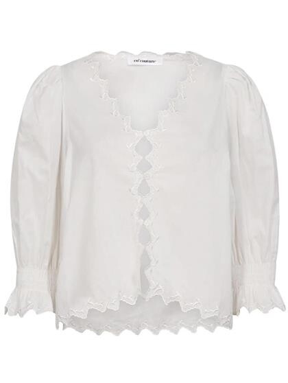 CO' COUTURE BLUSE, GEMMA EMBROIDERY HVID