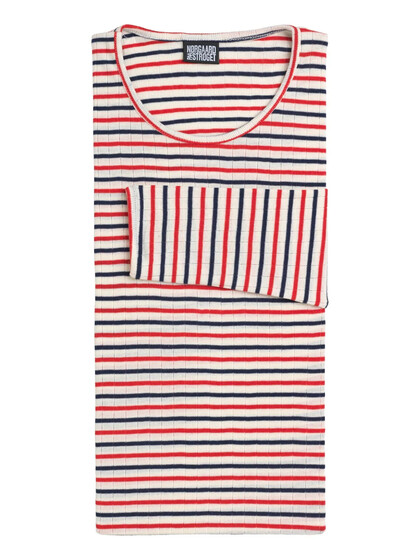 NØRGAARD PÅ STRØGET T-SHIRT, 101 NAVY/RØD/ECRU