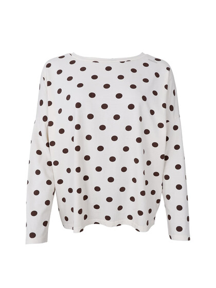 BLACK COLOUR BLUSE, ZELDA COFFEE DOT