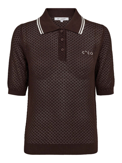 CO' COUTURE POLO STRIK, LUE DARK BROWN