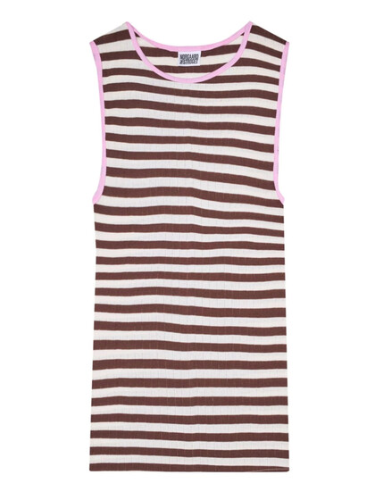 NØRGAARD PÅ STRØGET TANK TOP, BROWN/ECRU/PINK