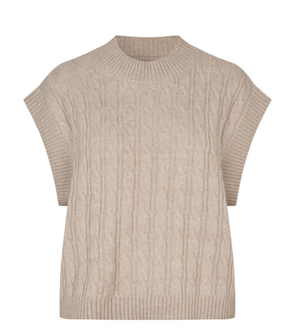 LOLLYS LAUNDRY STRIK VEST, FINN BEIGE