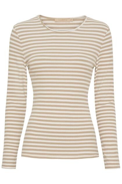 MARTA T-SHIRT, 49066 BEIGE STRIB