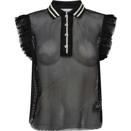 HAUTE L' AMITIE TOP, NET FRILL POLO