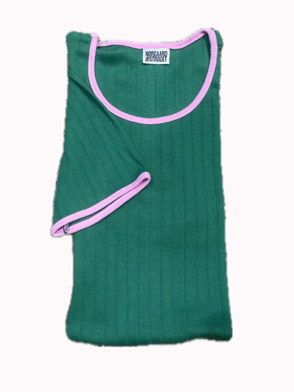 NØRGAARD PÅ STRØGET T-SHIRT, K/Æ GREEN/LIGHT PINK