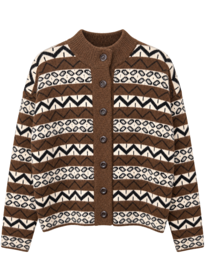 LECOCO CARDIGAN, MELINA BROWN